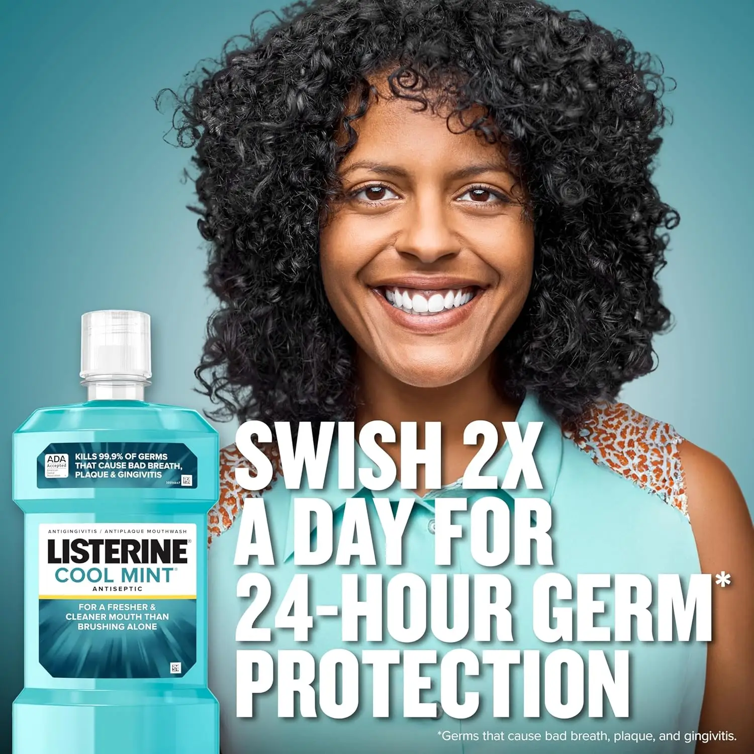 Listerine Cool Mint Antiseptic Mouthwash for Bad Breath, Plaque and Gingivitis, 250 Ml - Image 6