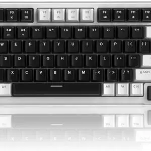 Magegee SKY81 75% Wireless Gasket Mechanical Gaming Keyboard, Hot Swappable RGB Custom Creamy Keyboard W/ 5-Layer Padding, BT/2.4G/USB-C, Knob Control, NKRO for Win/Mac (Mecha, Blue Whale Switch)