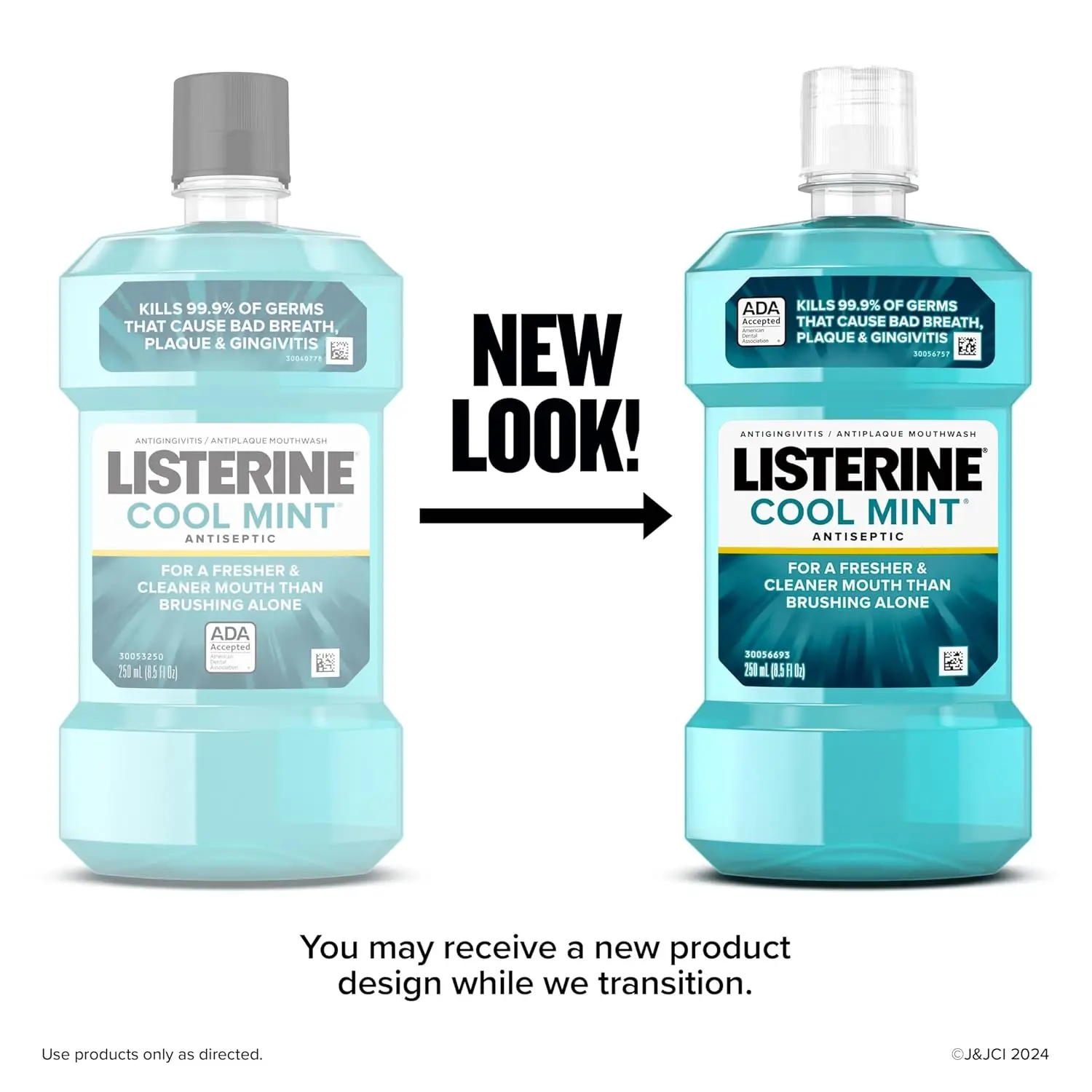 Listerine Cool Mint Antiseptic Mouthwash for Bad Breath, Plaque and Gingivitis, 250 Ml - Image 2